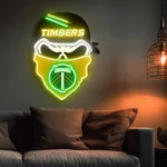 Portland Timbers Neon Sign Fc Skull 1