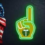 Portland Timbers Neon Sign Mls Fc Foam Finger 1