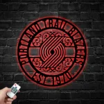 Portland Trail Blazers Metal Sign Custom Nba 1