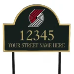 Portland Trail Blazers Metal Sign House Number 1