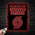 Portland Trail Blazers Metal Sign Reserved Parking Logo 1
