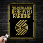 Portland Trail Blazers Metal Sign Reserved Parking Logo 1