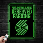 Portland Trail Blazers Metal Sign Reserved Parking Logo 1