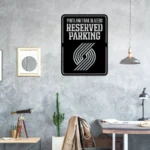 Portland Trail Blazers Metal Sign Reserved Parking Logo 1