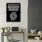 Portland Trail Blazers Metal Sign Reserved Parking Logo 1