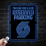 Portland Trail Blazers Metal Sign Reserved Parking Logo 1