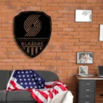 Portland Trail Blazers Metal Sign Shield Shape 1