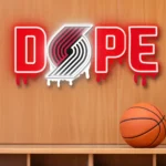 Portland Trail Blazers Neon Sign Dripping Dope 1