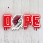 Portland Trail Blazers Neon Sign Dripping Dope 1