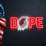 Portland Trail Blazers Neon Sign Dripping Dope 1