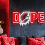 Portland Trail Blazers Neon Sign Dripping Dope 1
