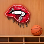 Portland Trail Blazers Neon Sign Dripping Lips 1
