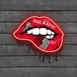 Portland Trail Blazers Neon Sign Dripping Lips 1