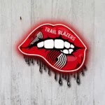 Portland Trail Blazers Neon Sign Dripping Lips 1