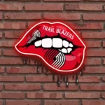Portland Trail Blazers Neon Sign Dripping Lips 1