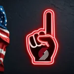 Portland Trail Blazers Neon Sign Nba Foam Finger 1