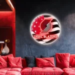 Portland Trail Blazers Neon Sign Us Pennant Acrylic 1