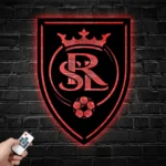 Real Salt Lake Metal Sign Fc Logo 1