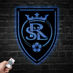 Real Salt Lake Metal Sign Fc Logo 1
