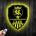 Real Salt Lake Metal Sign Fc Shield Shape 1