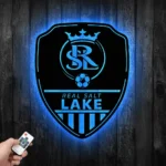 Real Salt Lake Metal Sign Fc Shield Shape 1