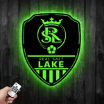 Real Salt Lake Metal Sign Fc Shield Shape 1