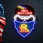 Real Salt Lake Neon Sign Fc Skull 1