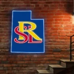 Real Salt Lake Neon Sign Fc Utah State Map 1