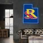 Real Salt Lake Neon Sign Fc Utah State Map 1