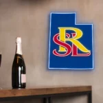 Real Salt Lake Neon Sign Fc Utah State Map 1