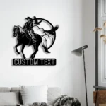 Retro Vintage Metal Sign Artistic Cowgirl 1