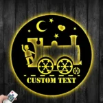 Retro Vintage Metal Sign Custom Cute Train 1