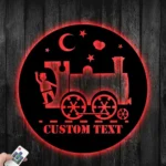 Retro Vintage Metal Sign Custom Cute Train 1