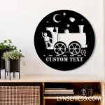Retro Vintage Metal Sign Custom Cute Train 1