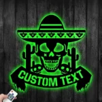 Retro Vintage Metal Sign Custom Mexican Skull 1