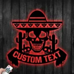 Retro Vintage Metal Sign Custom Mexican Skull 1