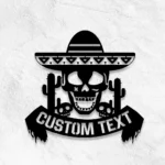 Retro Vintage Metal Sign Custom Mexican Skull 1