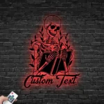 Retro Vintage Metal Sign Custom Skeleton With Book 1