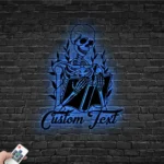 Retro Vintage Metal Sign Custom Skeleton With Book 1
