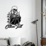 Retro Vintage Metal Sign Custom Skeleton With Book 1