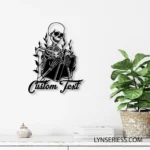 Retro Vintage Metal Sign Custom Skeleton With Book 1