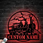 Retro Vintage Metal Sign Custom Steam Engine Train Locomotive 1