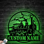 Retro Vintage Metal Sign Custom Steam Engine Train Locomotive 1
