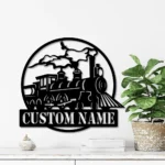 Retro Vintage Metal Sign Custom Steam Engine Train Locomotive 1