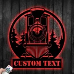 Retro Vintage Metal Sign Custom Train 1