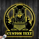 Retro Vintage Metal Sign Custom Train 1