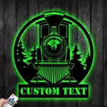 Retro Vintage Metal Sign Custom Train 1