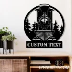 Retro Vintage Metal Sign Custom Train 1