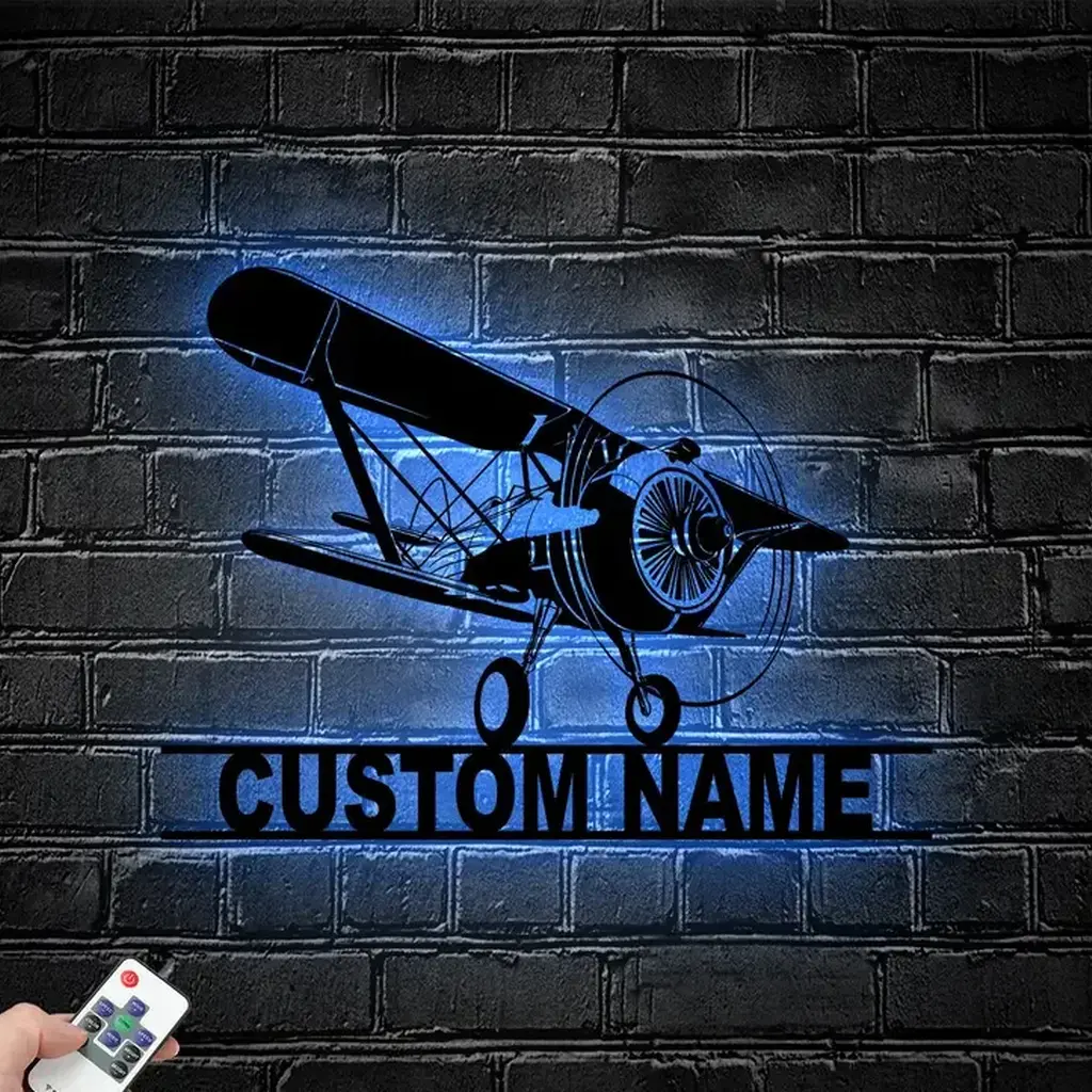 Retro Vintage Metal Sign Inspired Airplane 1