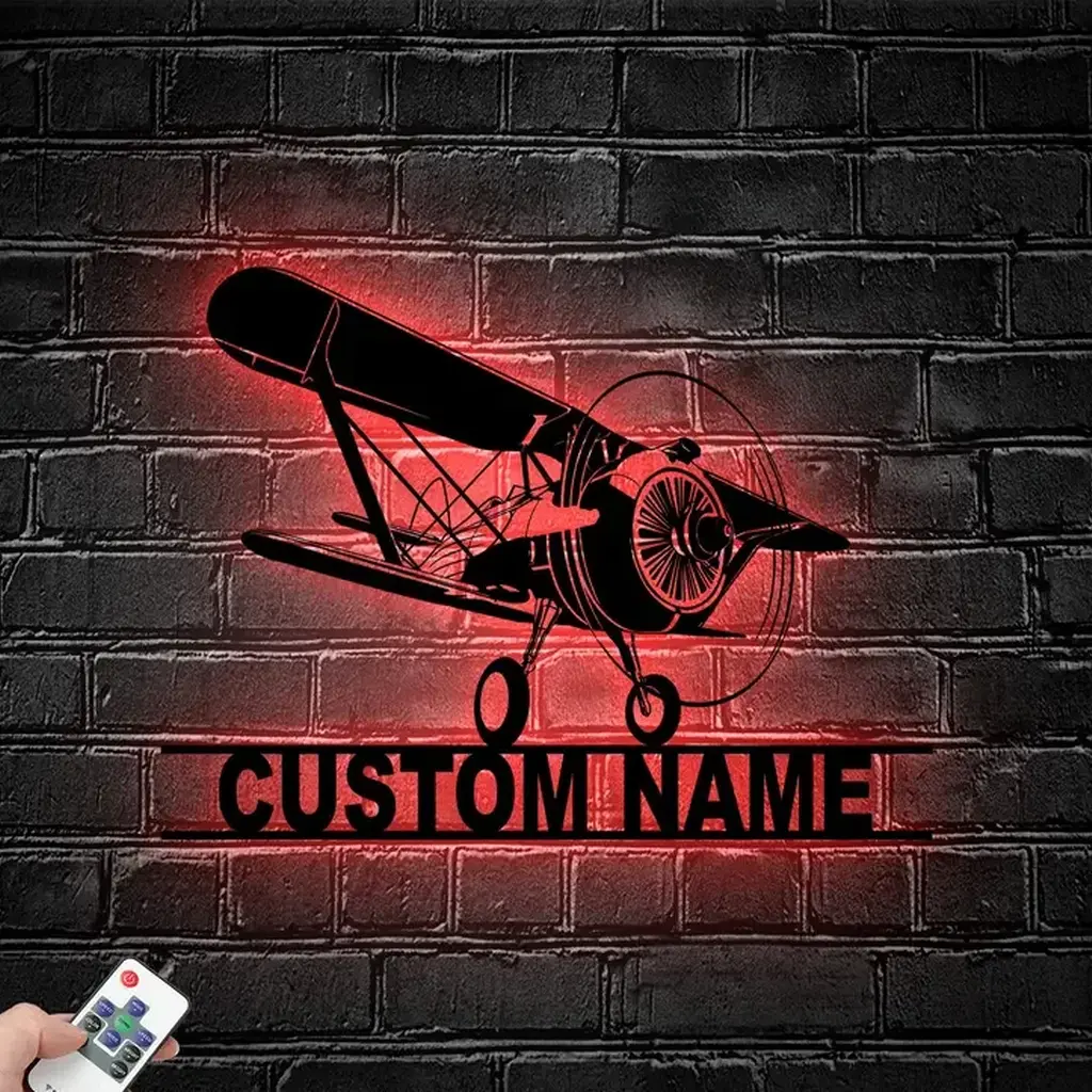 Retro Vintage Metal Sign Inspired Airplane 3